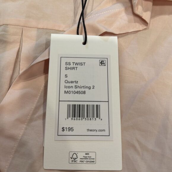 theory ss twist shirt Quartz icon shirting 2 new with tag size S MSRP $195 - Picture 9 of 13